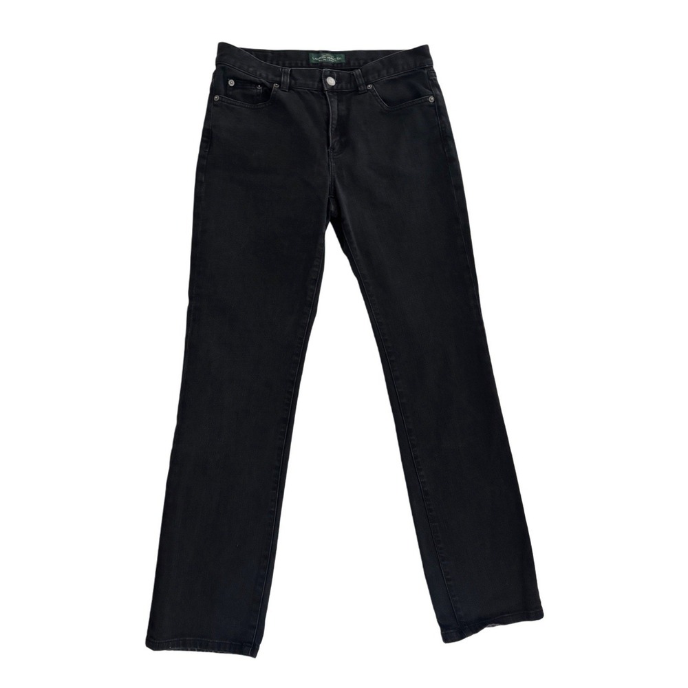 Lauren Ralph Lauren Jeans Co Straight Jeans Women’s 6 Black Dark Wash MidRise